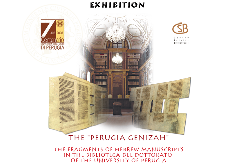 The Perugia Geniza - The Fragments of Hebrew Manuscripts discovered in the binding of books in the Biblioteca del Dottorato of the University of Perugia