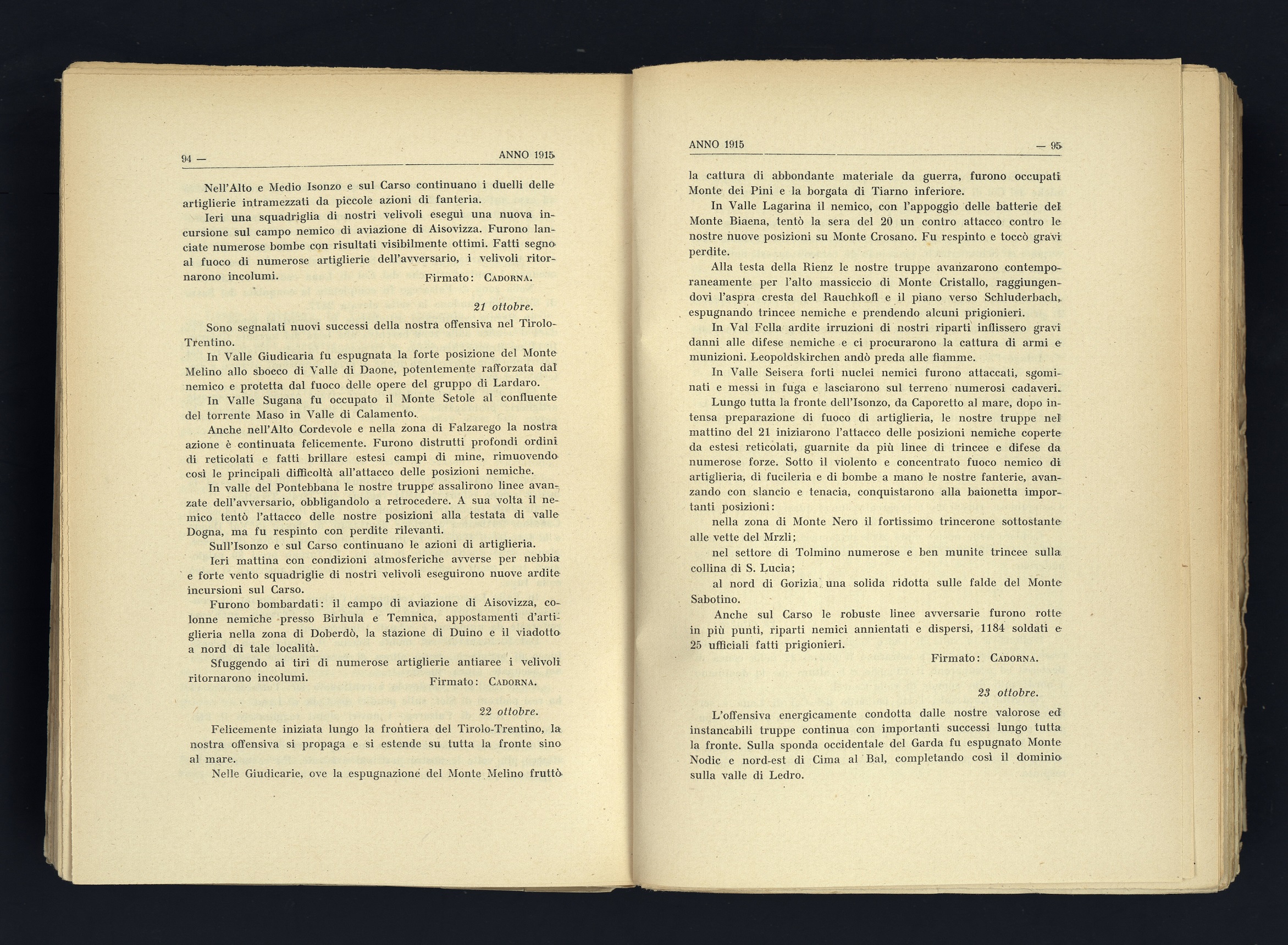 I bollettini della guerra : 1915-1918 / prefazione di B. Mussolini - Milano: Alpes, 1923 (2)